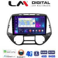 LM Digital - LM ZC8837 GPS Οθόνη OEM Multimedia Αυτοκινήτου για Hyundai i20 2008 > 2014 (CarPlay/AndroidAuto/BT/GPS/WIFI/GPRS) electriclife