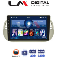 LM Digital - LM ZL4315 GPS Οθόνη OEM Multimedia Αυτοκινήτου για Fiat 500 2007 > 2016 (BT/GPS/WIFI) electriclife