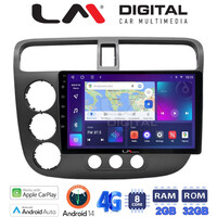 LM Digital - LM ZR8373 GPS Οθόνη OEM Multimedia Αυτοκινήτου για HONDA CIVIC 4πορτο 2001 > 2006 (CarPlay/AndroidAuto/BT/GPS/WIFI/GPRS) electriclife
