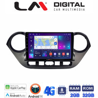 LM Digital - LM ZR8406 GPS Οθόνη OEM Multimedia Αυτοκινήτου για Hyundai i10 2014> (CarPlay/AndroidAuto/BT/GPS/WIFI/GPRS) electriclife