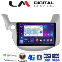 LM Digital - LM ZR8549 GPS Οθόνη OEM Multimedia Αυτοκινήτου για HONDA JAZZ 2008>2013 (CarPlay/AndroidAuto/BT/GPS/WIFI/GPRS) electriclife