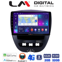 LM Digital - LM ZR8560 GPS Οθόνη OEM Multimedia Αυτοκινήτου για Aygo & C1 & 107 '05>'14 (CarPlay/AndroidAuto/BT/GPS/WIFI/GPRS) electriclife