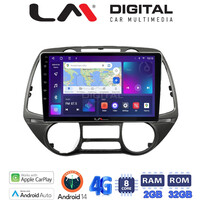 LM Digital - LM ZR8837 GPS Οθόνη OEM Multimedia Αυτοκινήτου για Hyundai i20 2008 > 2014 (CarPlay/AndroidAuto/BT/GPS/WIFI/GPRS) electriclife