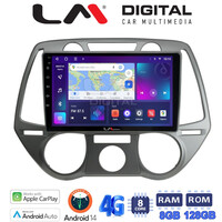 LM Digital - LM ZT8838 GPS Οθόνη OEM Multimedia Αυτοκινήτου για Hyundai i20 2008 > 2014 (CarPlay/AndroidAuto/BT/GPS/WIFI/GPRS) electriclife