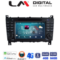 LM Digital - LM C8093 GPS Οθόνη OEM Multimedia Αυτοκινήτου για MERCEDES C (W203) 04>07, CLC 04>08 (CarPlay/AndroidAuto/BT/GPS/WIFI/GPRS) electriclife