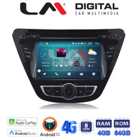 LM Digital - LM C8359 GPS Οθόνη OEM Multimedia Αυτοκινήτου για Hyundai elantra 2014-2015 (CarPlay/AndroidAuto/BT/GPS/WIFI/GPRS) electriclife