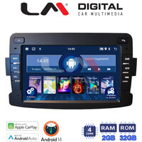 LM Digital - LM N4157 GPS Οθόνη OEM Multimedia Αυτοκινήτου για Dacia Duster, Logan, Sandero, Renault Captur (CarPlay/AndroidAuto/BT/GPS/WIFI) electriclife