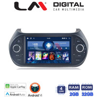 LM Digital - LM N4195 GPS Οθόνη OEM Multimedia Αυτοκινήτου για Fiat Fiorino, Citroen Piper (CarPlay/AndroidAuto/BT/GPS/WIFI) electriclife