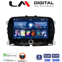LM Digital - LM N4198 GPS Οθόνη OEM Multimedia Αυτοκινήτου για Fiat 500 2018 (CarPlay/AndroidAuto/BT/GPS/WIFI) electriclife