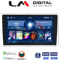 LM Digital - LM N4910 GPS Οθόνη universal tablet style Multimedia Αυτοκινήτου 10inch (CarPlay/AndroidAuto/BT/GPS/WIFI) electriclife