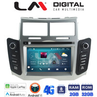 LM Digital - LM R8084 GPS Οθόνη OEM Multimedia Αυτοκινήτου για ΤΟΥΟΤΑ YARIS 2006 > 2011 (CarPlay/AndroidAuto/BT/GPS/WIFI/GPRS) electriclife