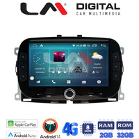LM Digital - LM R8198 GPS Οθόνη OEM Multimedia Αυτοκινήτου για Fiat 500 2018 (CarPlay/AndroidAuto/BT/GPS/WIFI/GPRS) electriclife