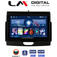 LM Digital - LM ZL4576B GPS Οθόνη OEM Multimedia Αυτοκινήτου για FORD RANGER 2015>2020 (BT/GPS/WIFI) electriclife