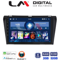 LM Digital - LM ZN4034 GPS Οθόνη OEM Multimedia Αυτοκινήτου για MAZDA 3  2009>2014 (CarPlay/AndroidAuto/BT/GPS/WIFI/GPRS) electriclife