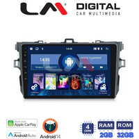 LM Digital - LM ZN4063 GPS Οθόνη OEM Multimedia Αυτοκινήτου για TOYOTA COROLLA 2006>2012  (CarPlay/AndroidAuto/BT/GPS/WIFI/GPRS) electriclife