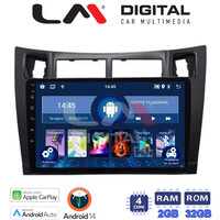 LM Digital - LM ZN4084 GPS Οθόνη OEM Multimedia Αυτοκινήτου για Τoyota Yaris 2006 > 2011 (CarPlay/AndroidAuto/BT/GPS/WIFI/GPRS) electriclife