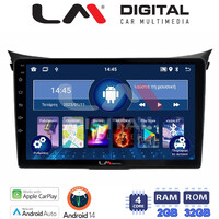 LM Digital - LM ZN4156 GPS Οθόνη OEM Multimedia Αυτοκινήτου για Hyundai i30 2012 > 2017 (CarPlay/AndroidAuto/BT/GPS/WIFI/GPRS) electriclife