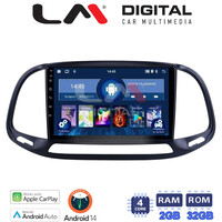 LM Digital - LM ZN4197 GPS Οθόνη OEM Multimedia Αυτοκινήτου για Fiat Doblo - Combo 2015 > 2018 (CarPlay/AndroidAuto/BT/GPS/WIFI/GPRS) electriclife