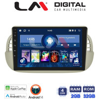 LM Digital - LM ZN4315 GPS Οθόνη OEM Multimedia Αυτοκινήτου για Fiat 500 2007 > 2016 (CarPlay/AndroidAuto/BT/GPS/WIFI/GPRS) electriclife