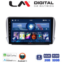 LM Digital - LM ZN4374 GPS Οθόνη OEM Multimedia Αυτοκινήτου για PEUGEOT 208-2008 2012>  (CarPlay/AndroidAuto/BT/GPS/WIFI/GPRS) electriclife