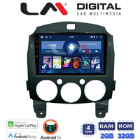 LM Digital - LM ZN4430 GPS Οθόνη OEM Multimedia Αυτοκινήτου για MAZDA 2 2007>2014 (CarPlay/AndroidAuto/BT/GPS/WIFI/GPRS) electriclife