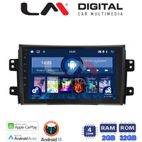 LM Digital - LM ZN4446 GPS Οθόνη OEM Multimedia Αυτοκινήτου για FIAT SEDICI & SUZUKI SX4 2005-2013 (CarPlay/AndroidAuto/BT/GPS/WIFI/GPRS) electriclife