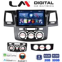 LM Digital - LM ZN4821 GPS Οθόνη OEM Multimedia Αυτοκινήτου για TOYOTA HILUX 2005>2016 (CarPlay/AndroidAuto/BT/GPS/WIFI/GPRS) electriclife