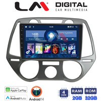 LM Digital - LM ZN4838 GPS Οθόνη OEM Multimedia Αυτοκινήτου για Hyundai i20 2008 > 2014 (CarPlay/AndroidAuto/BT/GPS/WIFI/GPRS) electriclife