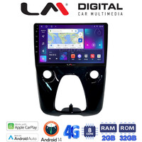 LM Digital - LM ZR8564 GPS Οθόνη OEM Multimedia Αυτοκινήτου για Aygo & C1 & 107 14> (CarPlay/AndroidAuto/BT/GPS/WIFI/GPRS) electriclife