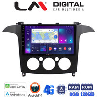 LM Digital - LM ZT8003A GPS Οθόνη OEM Multimedia Αυτοκινήτου για Ford S-Max 2006 > 2014 (CarPlay/AndroidAuto/BT/GPS/WIFI/GPRS) electriclife