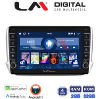 LM Digital - LM ZG4374 GPS Οθόνη OEM Multimedia Αυτοκινήτου για PEUGEOT 208-2008 2012>  (CarPlay/AndroidAuto/BT/GPS/WIFI/GPRS) electriclife