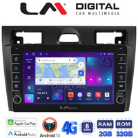 LM Digital - LM ZG8140B GPS Οθόνη OEM Multimedia Αυτοκινήτου για Ford Fiesta 2006 -> 2008 (CarPlay/AndroidAuto/BT/GPS/WIFI/GPRS) electriclife