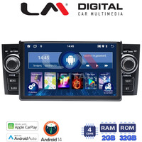 LM Digital - LM V4260 GPS Οθόνη OEM Multimedia Αυτοκινήτου για Fiat Punto 2005 > 2012 (CarPlay/AndroidAuto/BT/GPS/WIFI/GPRS) electriclife