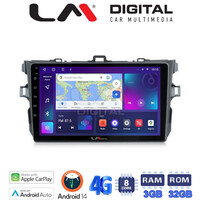 LM Digital - LM ZE8063 GPS Οθόνη OEM Multimedia Αυτοκινήτου για TOYOTA COROLLA 2006>2012  (CarPlay/AndroidAuto/BT/GPS/WIFI/GPRS) electriclife