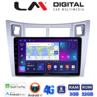 LM Digital - LM ZE8084S GPS Οθόνη OEM Multimedia Αυτοκινήτου για Τoyota Yaris 2006 > 2011 (CarPlay/AndroidAuto/BT/GPS/WIFI/GPRS) electriclife