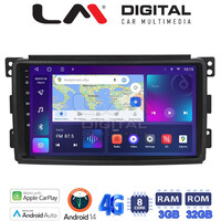 LM Digital - LM ZE8087 GPS Οθόνη OEM Multimedia Αυτοκινήτου για SMART 2007>2010 (CarPlay/AndroidAuto/BT/GPS/WIFI/GPRS) electriclife