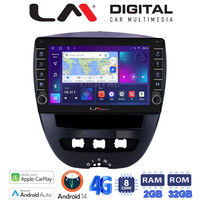 LM Digital - LM ZG8560 GPS Οθόνη OEM Multimedia Αυτοκινήτου για Aygo & C1 & 107 '05>'14 (CarPlay/AndroidAuto/BT/GPS/WIFI/GPRS) electriclife
