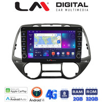 LM Digital - LM ZG8837 GPS Οθόνη OEM Multimedia Αυτοκινήτου για Hyundai i20 2008 > 2014 (CarPlay/AndroidAuto/BT/GPS/WIFI/GPRS) electriclife