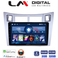 LM Digital - LM ZN4084S GPS Οθόνη OEM Multimedia Αυτοκινήτου για Τoyota Yaris 2006 > 2011 (CarPlay/AndroidAuto/BT/GPS/WIFI/GPRS) electriclife