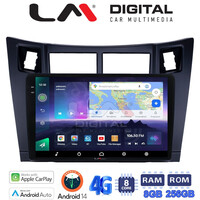 LM Digital - LM ZQ8084 GPS Οθόνη OEM Multimedia Αυτοκινήτου για Τoyota Yaris 2006 > 2011 (CarPlay/AndroidAuto/BT/GPS/WIFI/GPRS) electriclife