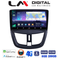 LM Digital - LM ZQ8207 GPS Οθόνη OEM Multimedia Αυτοκινήτου για PEUGEOT 207 2007>2013 (CarPlay/AndroidAuto/BT/GPS/WIFI/GPRS) electriclife