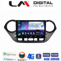 LM Digital - LM ZQ8406 GPS Οθόνη OEM Multimedia Αυτοκινήτου για Hyundai i10 2014> (CarPlay/AndroidAuto/BT/GPS/WIFI/GPRS) electriclife