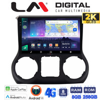 LM Digital - LM ZQ8745B GPS Οθόνη OEM Multimedia Αυτοκινήτου για Jeep Wrangler 2011 > 2017 (CarPlay/AndroidAuto/BT/GPS/WIFI/GPRS) electriclife