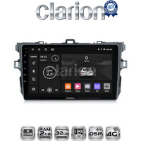 CLARION GL71063 Οθόνη OEM Multimedia Αυτοκινήτου για TOYOTA COROLLA 2006>2012  (CarPlay/AndroidAuto/BT/GPS/WIFI/GPRS) electriclife