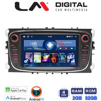 LM Digital - LM V4003B GPS Οθόνη OEM Multimedia Αυτοκινήτου για FORD FOCUS > 2011FORD MONDEO 2007 > 2014FORD GALAXY 2007 > 2014FORD S-MAX 2008 > 2014 (CarPlay/AndroidAuto/BT/GPS/WIFI/GPRS) electriclife
