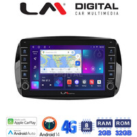 LM Digital - LM ZG8029 GPS Οθόνη OEM Multimedia Αυτοκινήτου για SMART ForTwo 2015> (CarPlay/AndroidAuto/BT/GPS/WIFI/GPRS) electriclife