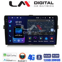 LM ZS8028 GPS Οθόνη OEM Multimedia Αυτοκινήτου για Toyota Auris 2007 > 2012  (CarPlay/AndroidAuto/BT/GPS/WIFI/GPRS) electriclife