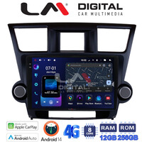 LM ZS8089 GPS Οθόνη OEM Multimedia Αυτοκινήτου για Toyota Highlander 2008 > 2015 (CarPlay/AndroidAuto/BT/GPS/WIFI/GPRS) electriclife