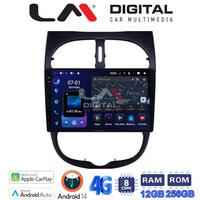 LM ZS8206 GPS Οθόνη OEM Multimedia Αυτοκινήτου για Peugeot 206 2002 > 2006 (CarPlay/AndroidAuto/BT/GPS/WIFI/GPRS) electriclife
