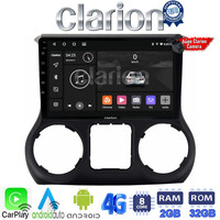 CLARION GL71745B Οθόνη OEM Multimedia Αυτοκινήτου για Jeep Wrangler 2011 > 2017 (CarPlay/AndroidAuto/BT/GPS/WIFI/GPRS) electriclife